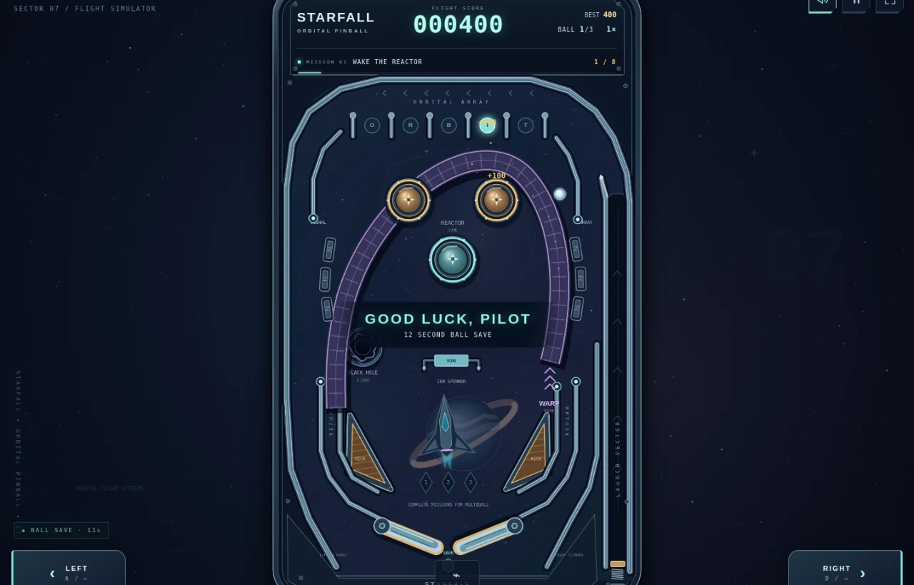STARFALL — Orbital Pinball